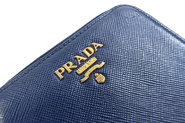 プラダ コインケース 1M0268 ブルー レザー 中古 - メルカリ 