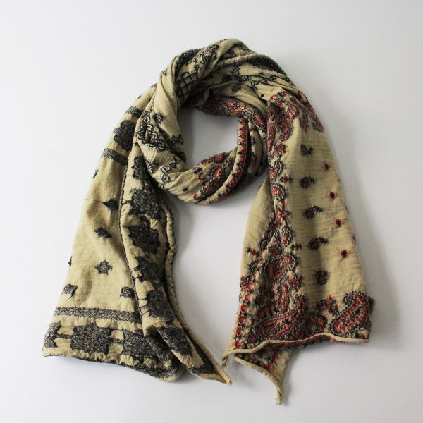 KAPITAL キャピタル 縮絨 バンダナ柄 ペイズリー ジャガード マフラー