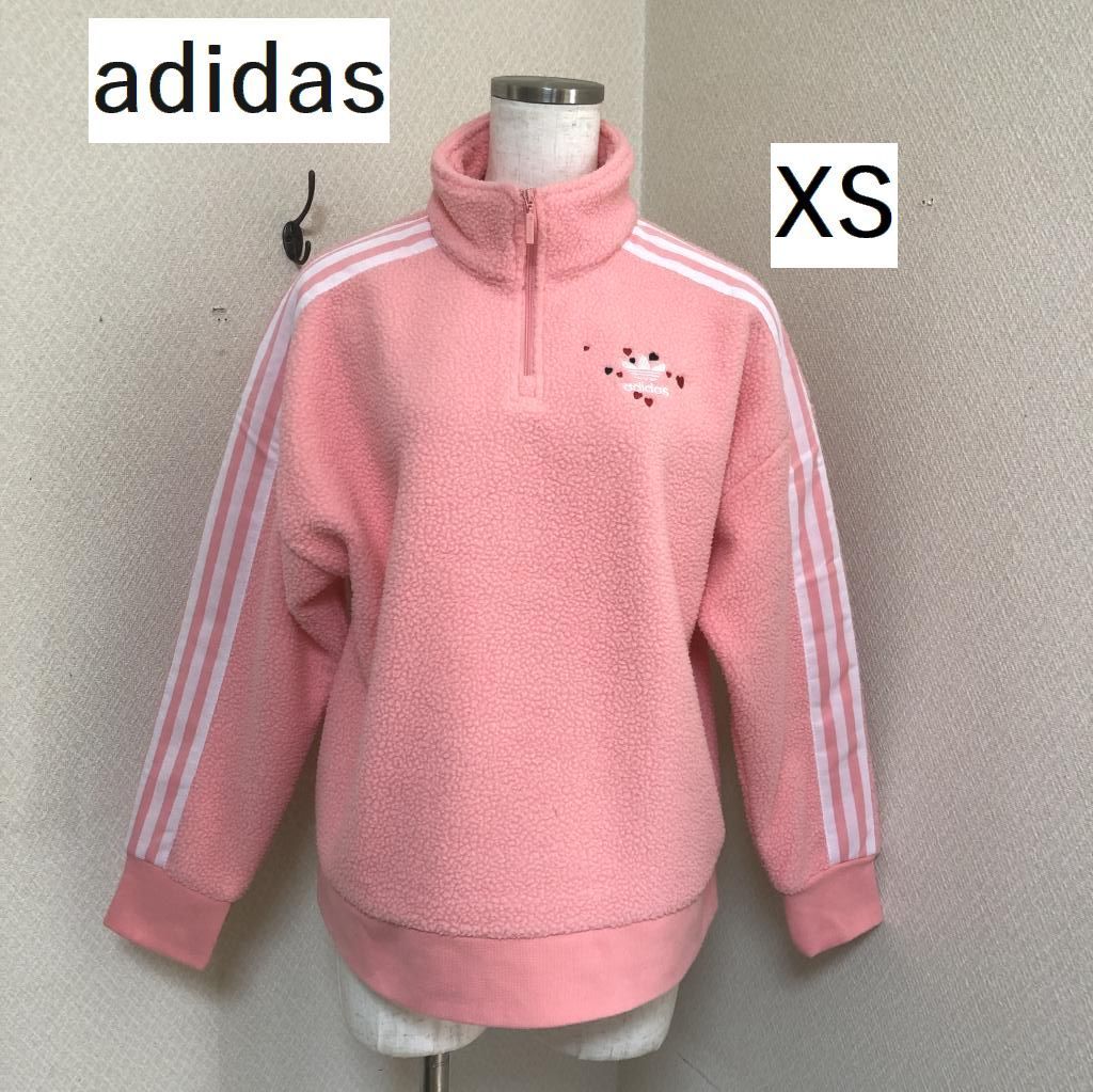adidas レディース トレーナー 長袖 ハーフジップ ボア
