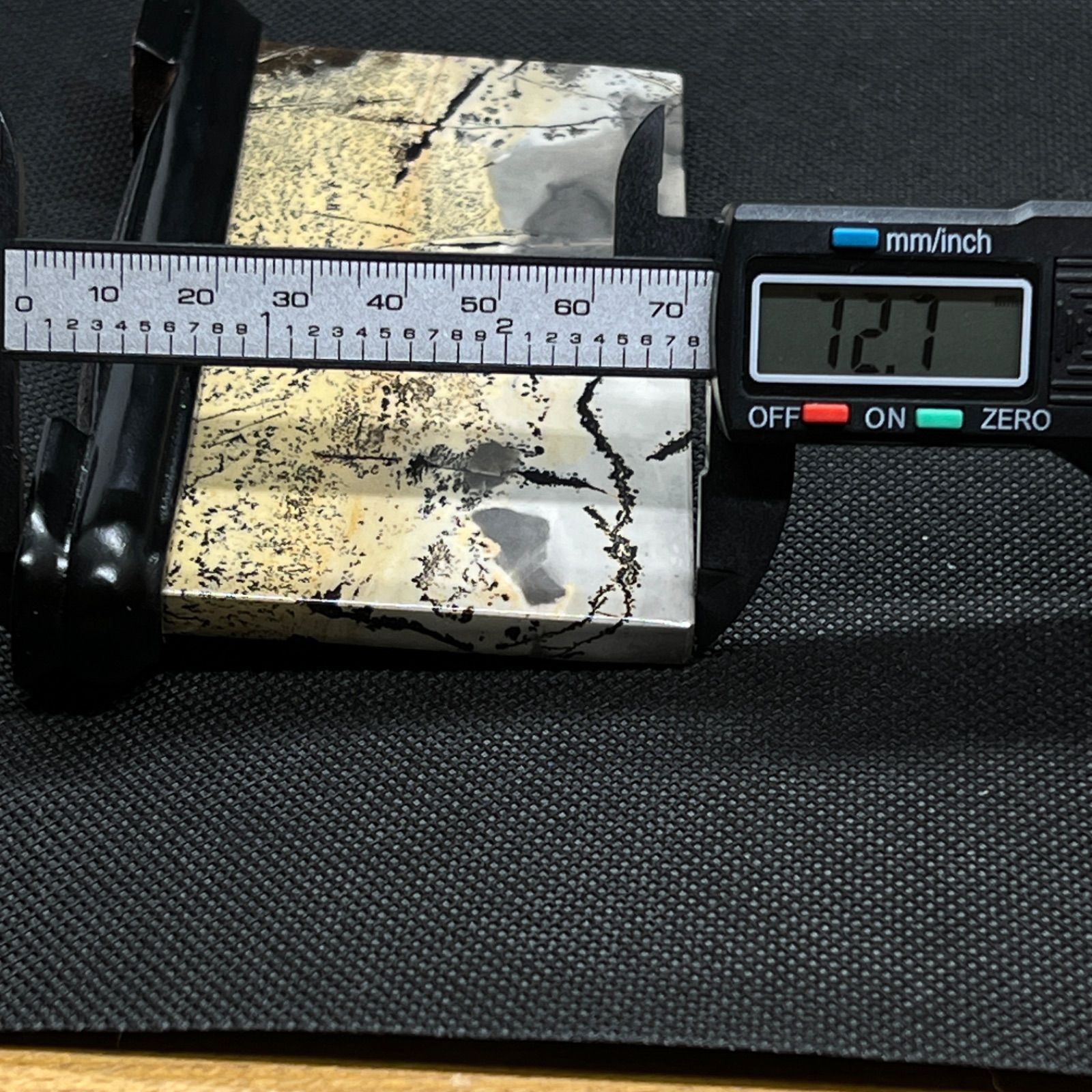 ⬛︎【一点もの】ピクチャージャスパー　スライス　自然風景画模様 台座セット 一点もの】ピクチャージャスパー スライス 自然風景画模様 台座セット