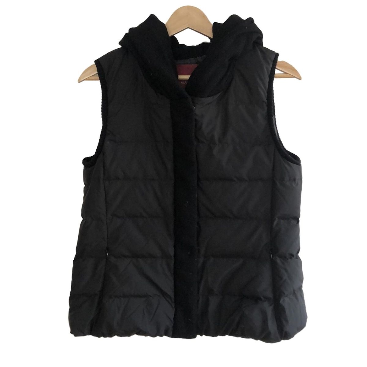 AMACA アマカ ダウンベスト サイズ40 M レディース - 黒 フード付き|秋|冬