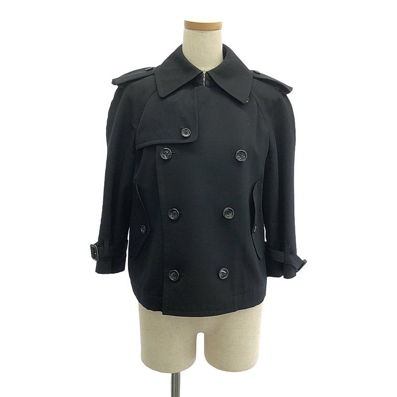 トリココムデギャルソン 】ショート トレンチコート ブラック 【公式通販】