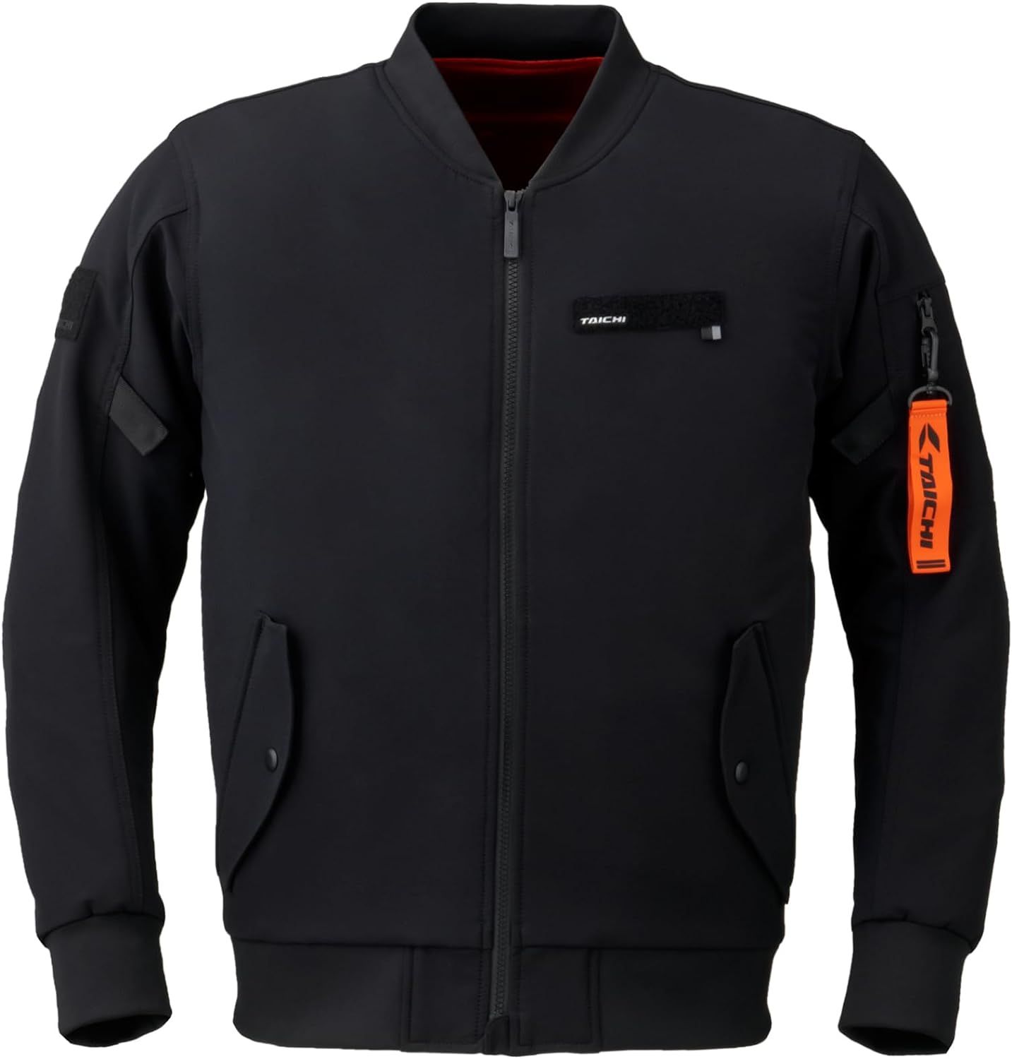 RSタイチ(RS TAICHI) バイクウェア ライディングジャケット 春夏 通気性 速乾 撥水 ストレッチ CEプロテクター内蔵 MA-1 クイックドライ フライト ジャケット RSJ343 BLACK M