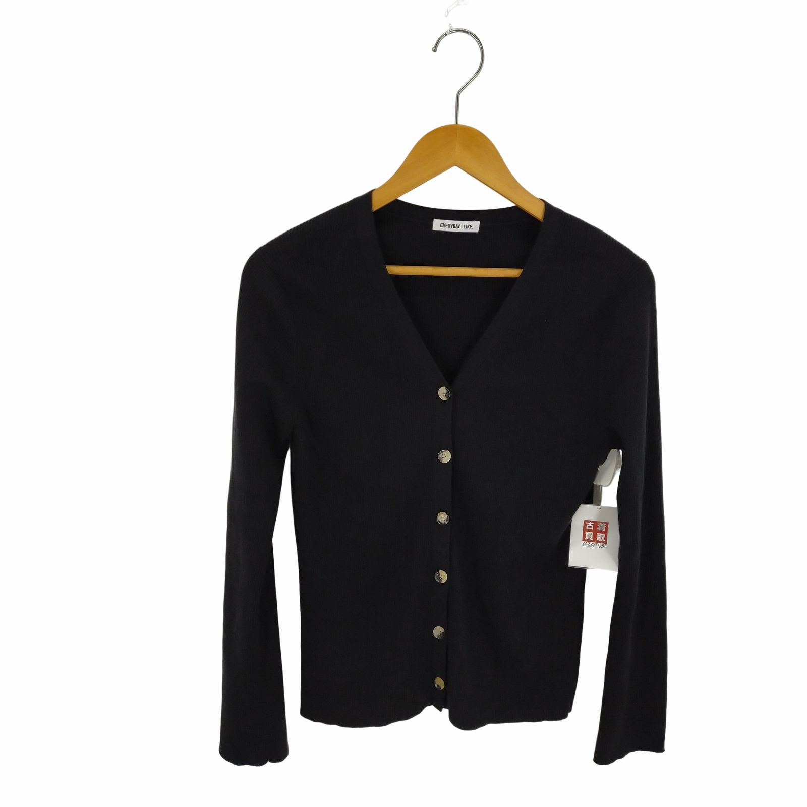 エブリデイアイライク EVERYDAY I LIKE Suvin rib Vネック  