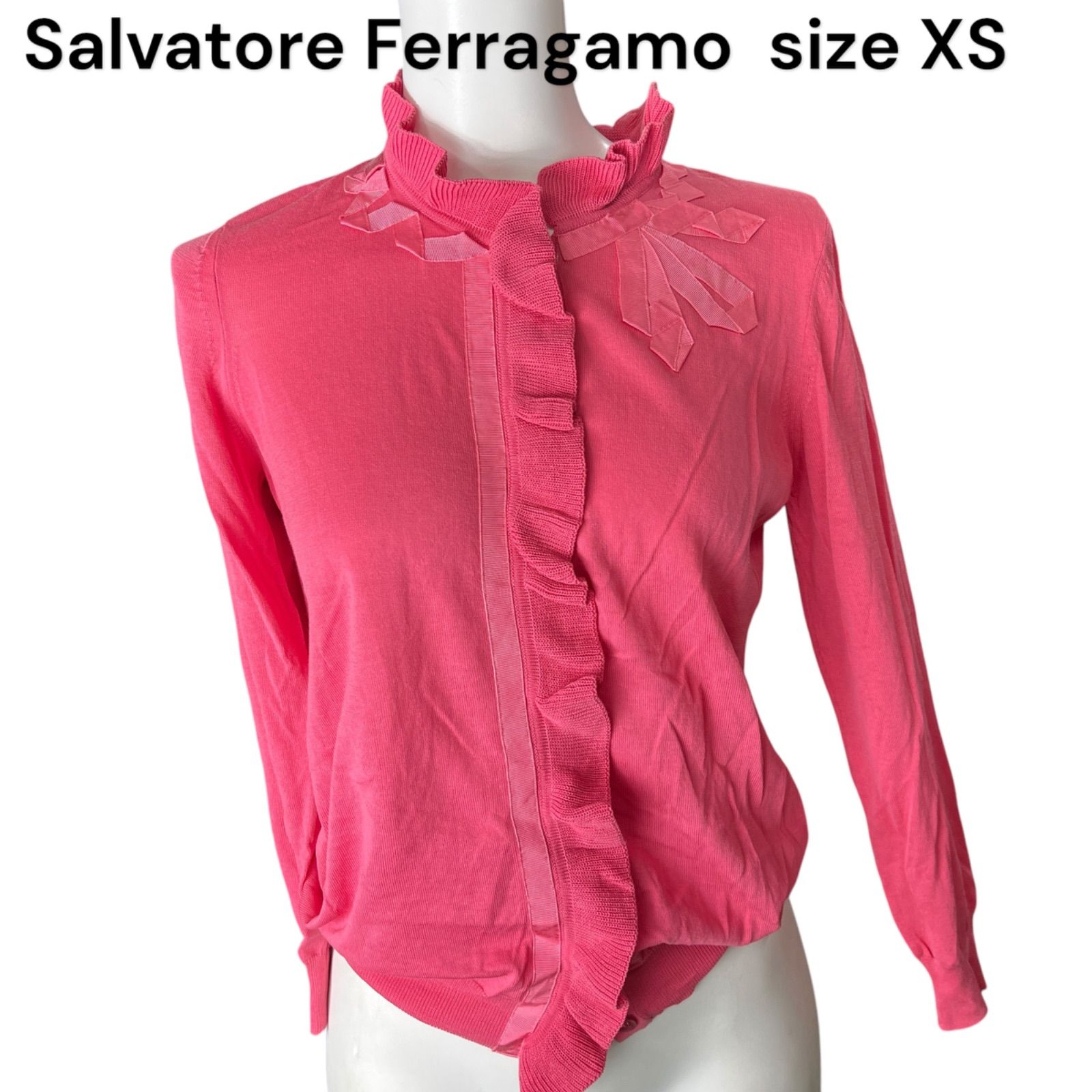 美品 Salvatore Ferragamo サルヴァトーレフェラガモ カーディガン 