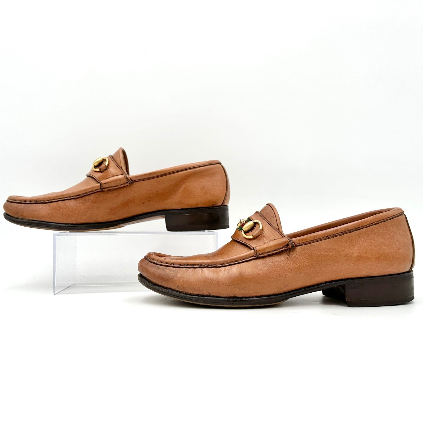 ☆良品 グッチ シェリーライン レザー バンブー ビットローファー イタリア製 ☆良品 グッチ シェリーライン レザー バンブー ビットローファー