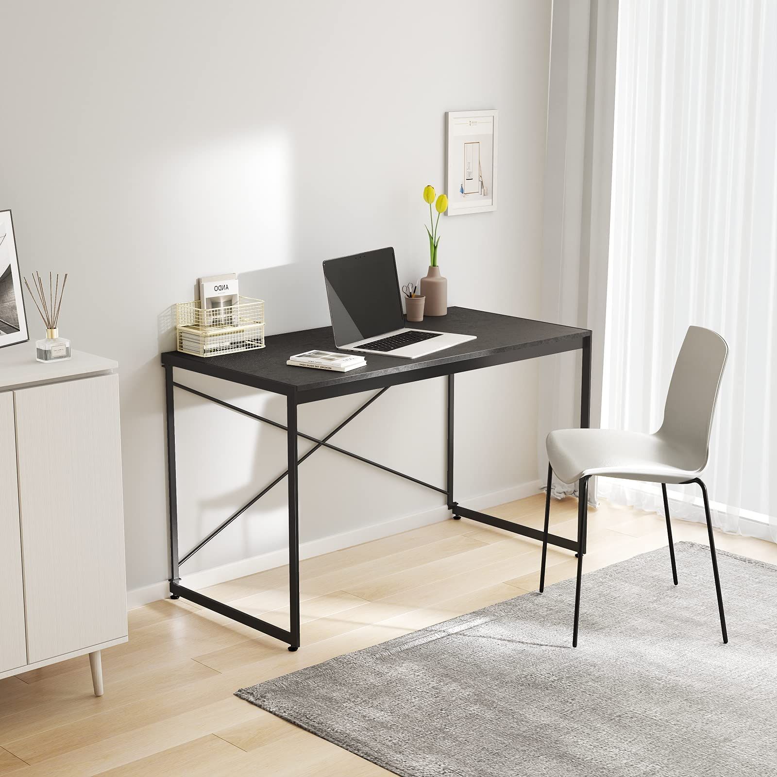 シンプルワークデスク ゲーミングテーブル PCデスク パソコンデスク 学習机 勉強机 折りたたみ 組立簡単 YEARCOLOR 耐荷重135KG 木製 しっかりした構造 おしゃれ