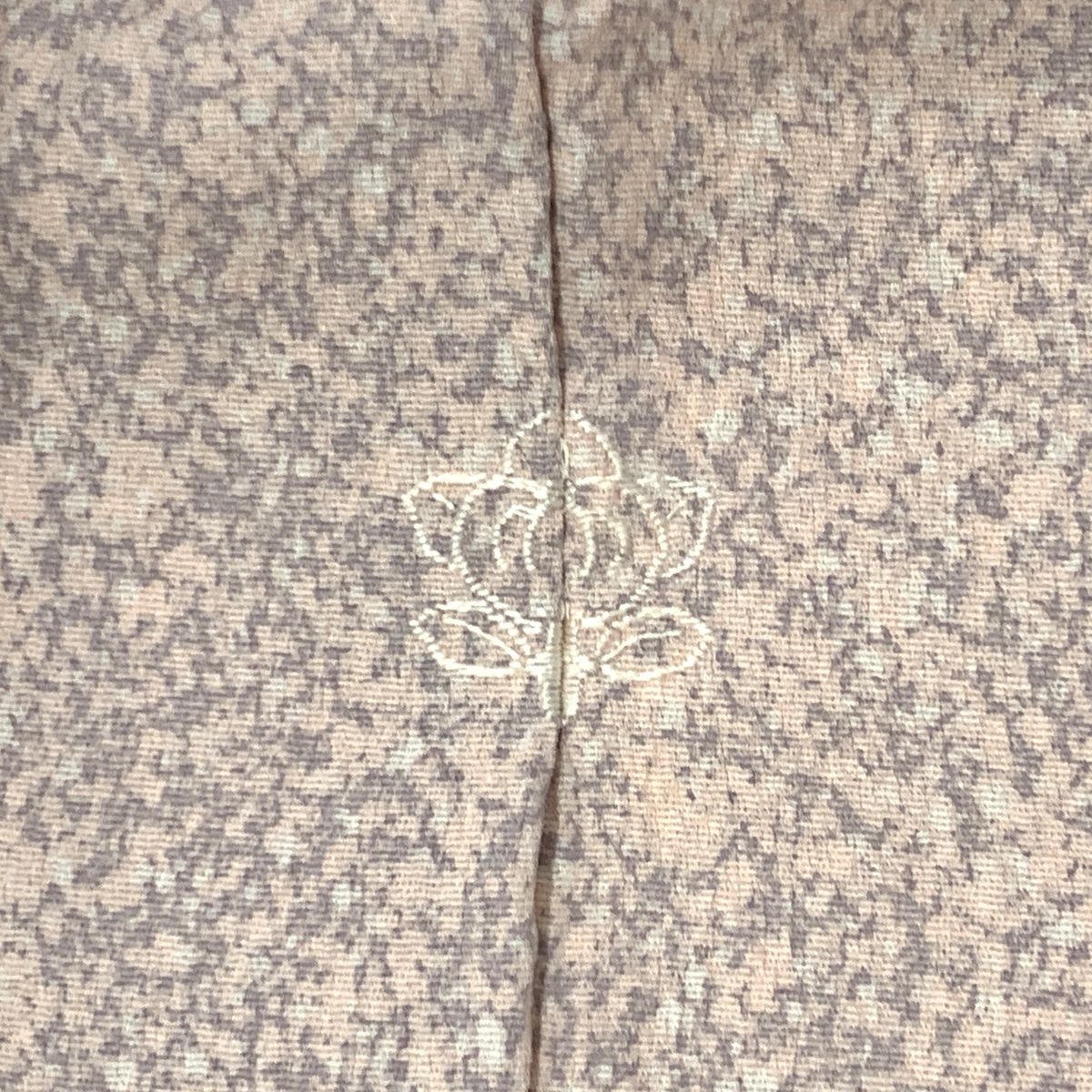 小紋 身丈162cm 裄丈64cm M 袷 松井青々 落款 幾何学模様 縮緬 ピンク  