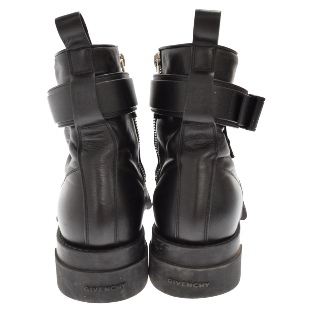 GIVENCHY (ジバンシィ) NEW COMBAT BOOTS 4Gバックルレザーアンクルブーツ ブラック - メルカリ