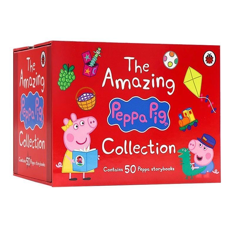 【新品未開封品】Peppa Pig 絵本セット50冊　ペッパピッグ　英語　英会話 新品未使用】PeppaPig ボックス ペッパピッグ 英語絵本 50冊 赤