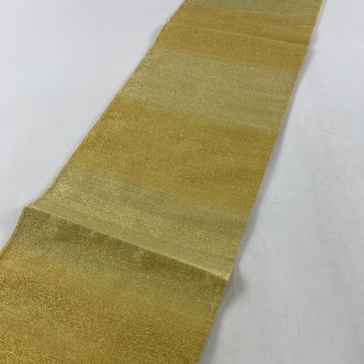 袋帯 美品 逸品 落款 桝屋高尾 純金綴錦 段霞文 箔 金色 全