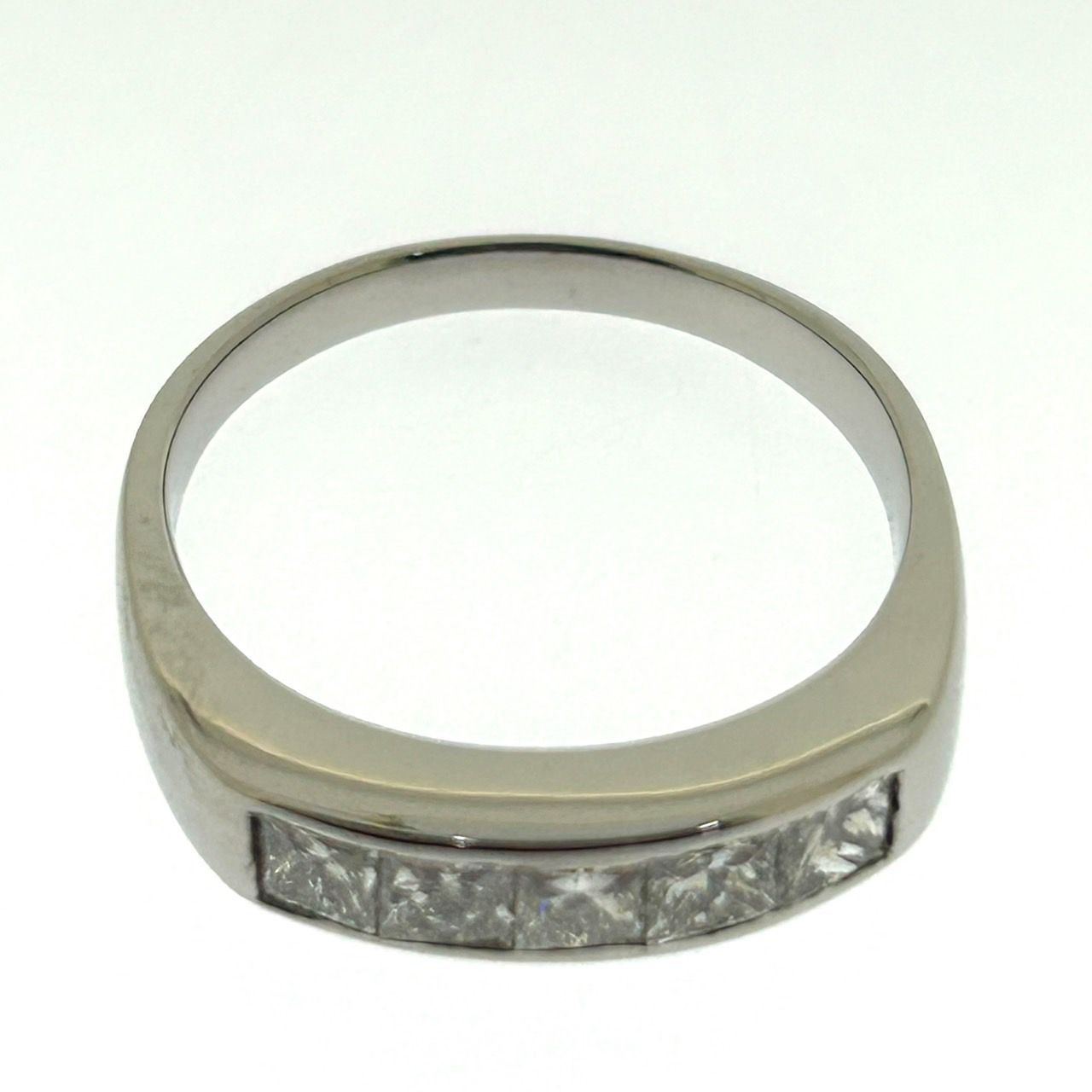 新品仕上げ済 Pt900 天然 ダイヤ リング D:1.06ct 6.99g スクエア 