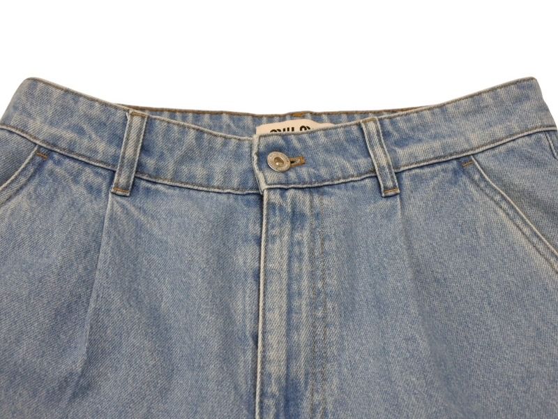 ロゴマーク入り デニムショートパンツ