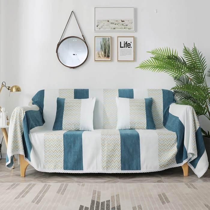 180×300cmマルチカバー ブランケット ひざ掛け ソファーカバー 2人掛け 3人掛け 4人掛け 肘付き 肘無し ソファーベッド カバー ソファカバー ストライプ 新生活 bm1251 NEXPOTALLINN_EU