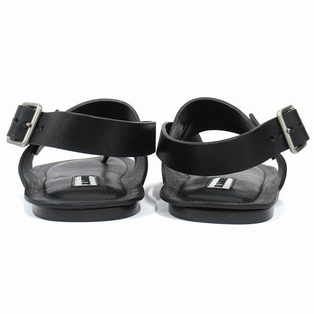 極美品 ジルサンダー JIL SANDER レザー フラット トング ストラップ