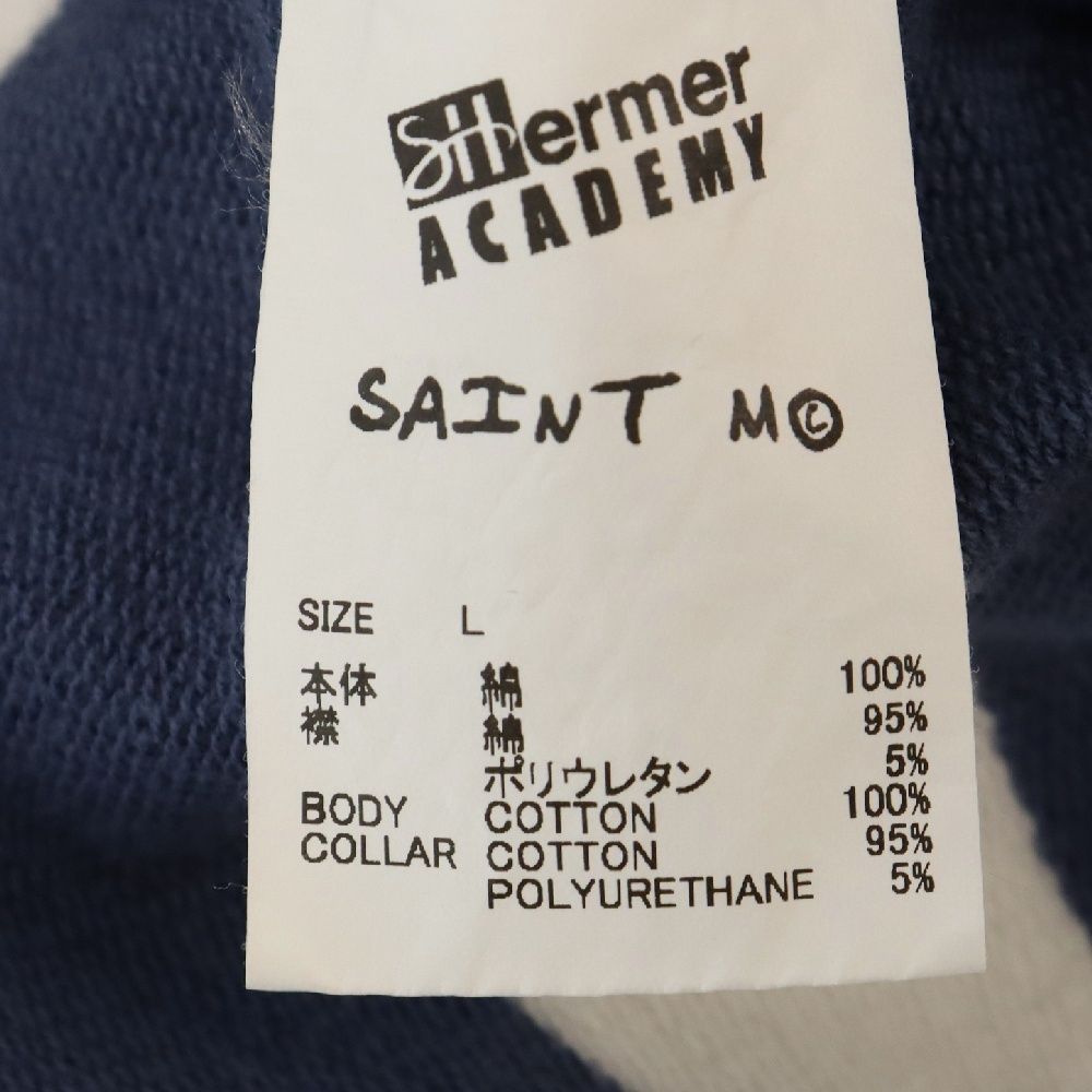 SAINT MICHAEL (セントマイケル) SA_RUGGER SH/BORDER/BLUE