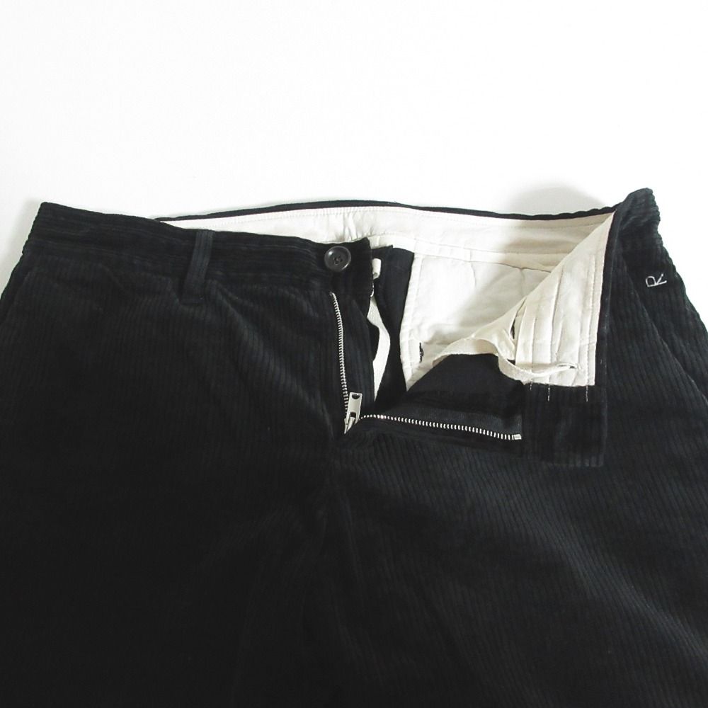 45R ストレッチコーデュロイのイージースラックス／ブラック 美品 45R フォーティファイブアール ストレッチコーデュロイのイージー