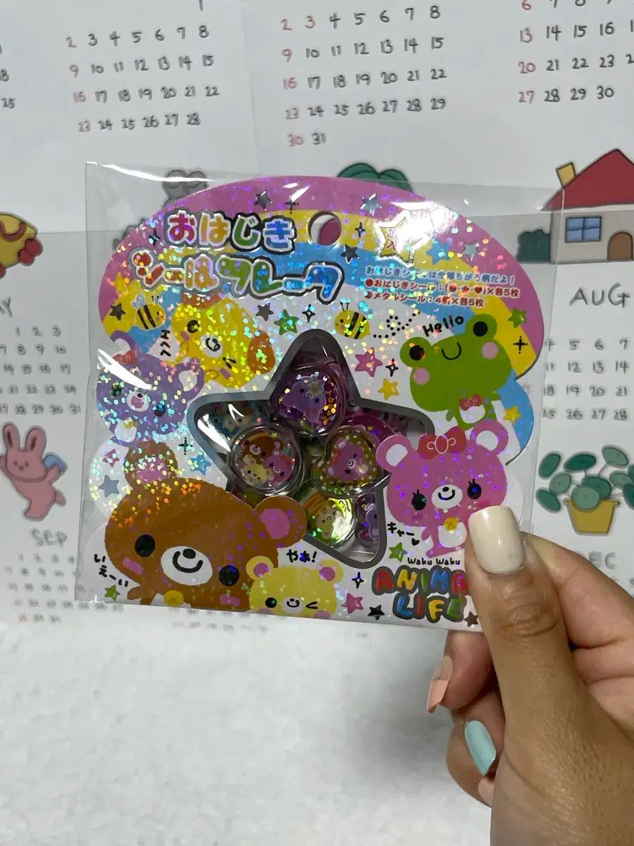 日本 動物 立体的な フレーク ステッカー