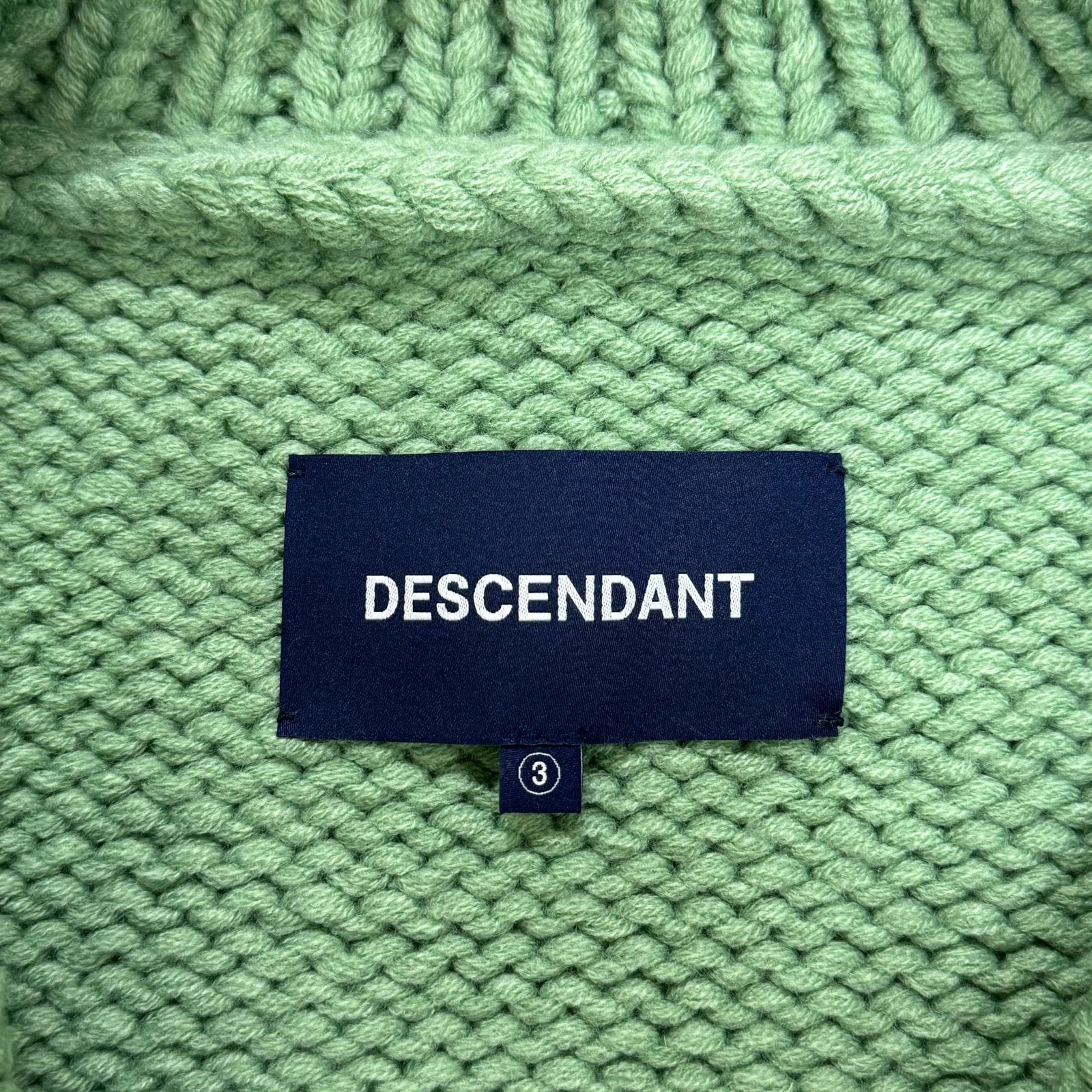 定価41800円 DESCENDANT 23AW SUNKEN COWICHAN SWEATER 232MADS-JKM01 