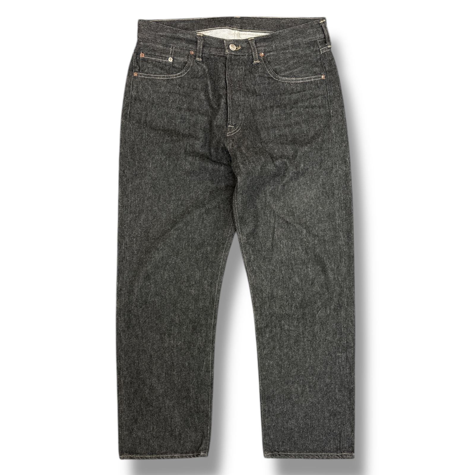 【A.PRESSE】BLACK WASHED DENIM PANTS 34インチ A.PRESSE 