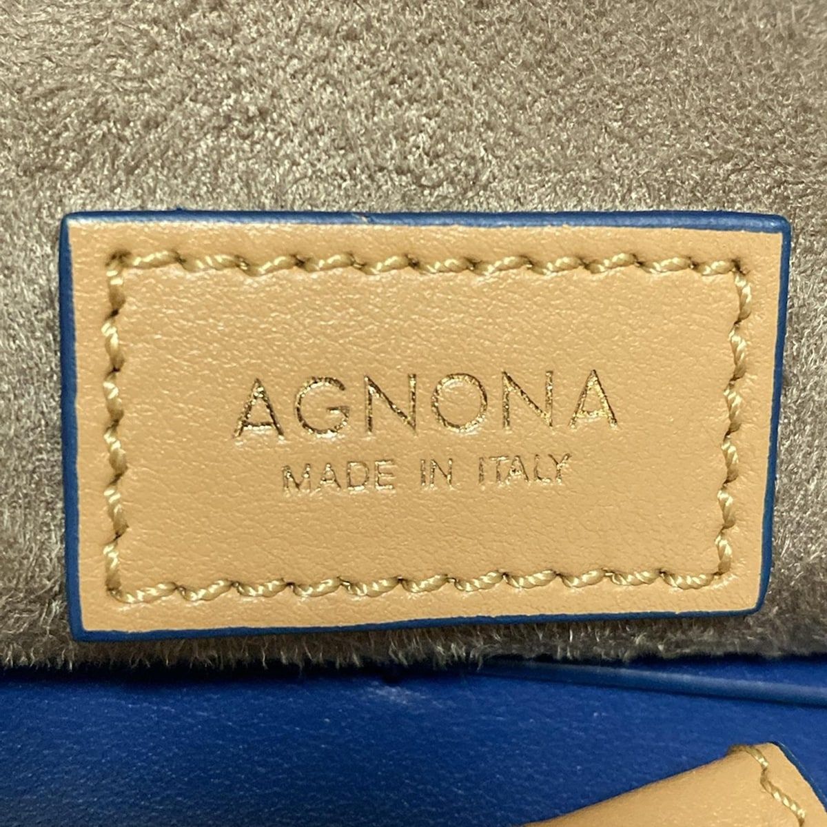 AGNONA(アニオナ) ショルダーバッグ - ブラウン×ライトブルー 2way/斜  