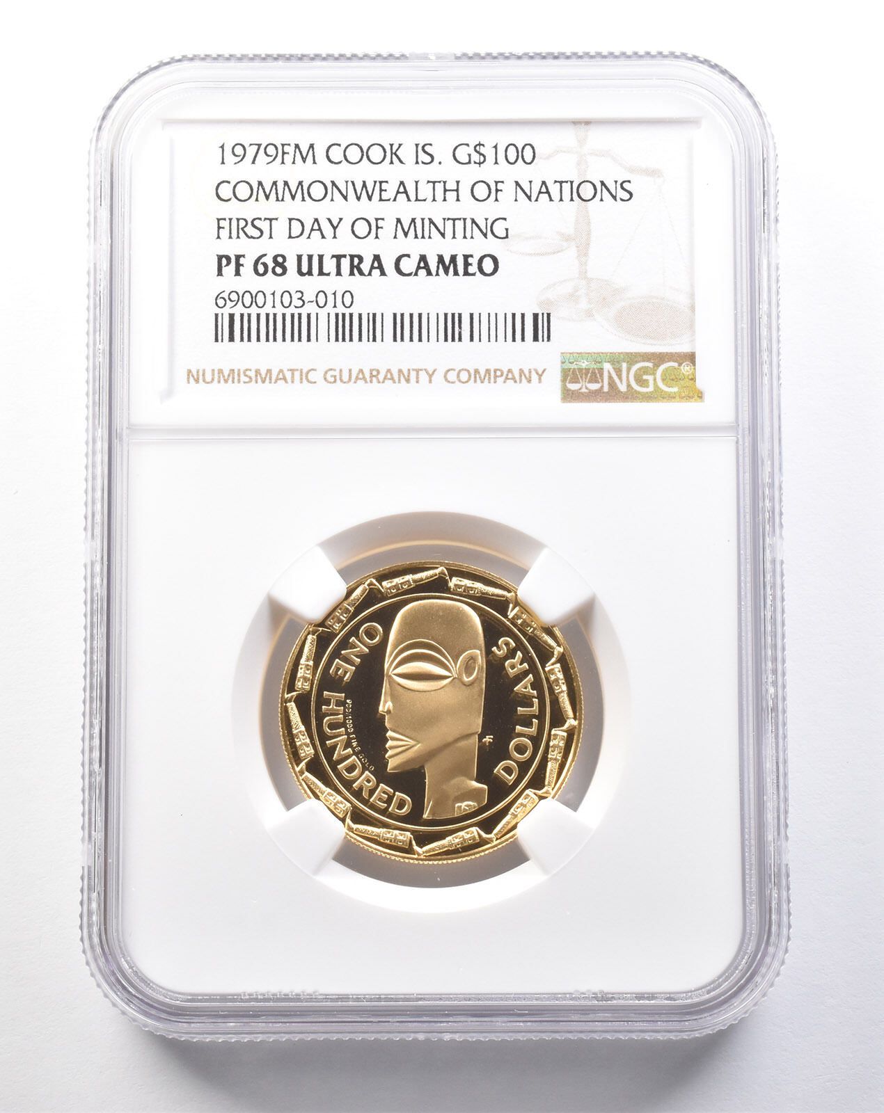 1979年 FM クック諸島 100ドル金貨 イギリス連邦 FDOM PF68 NGC *5360 クック