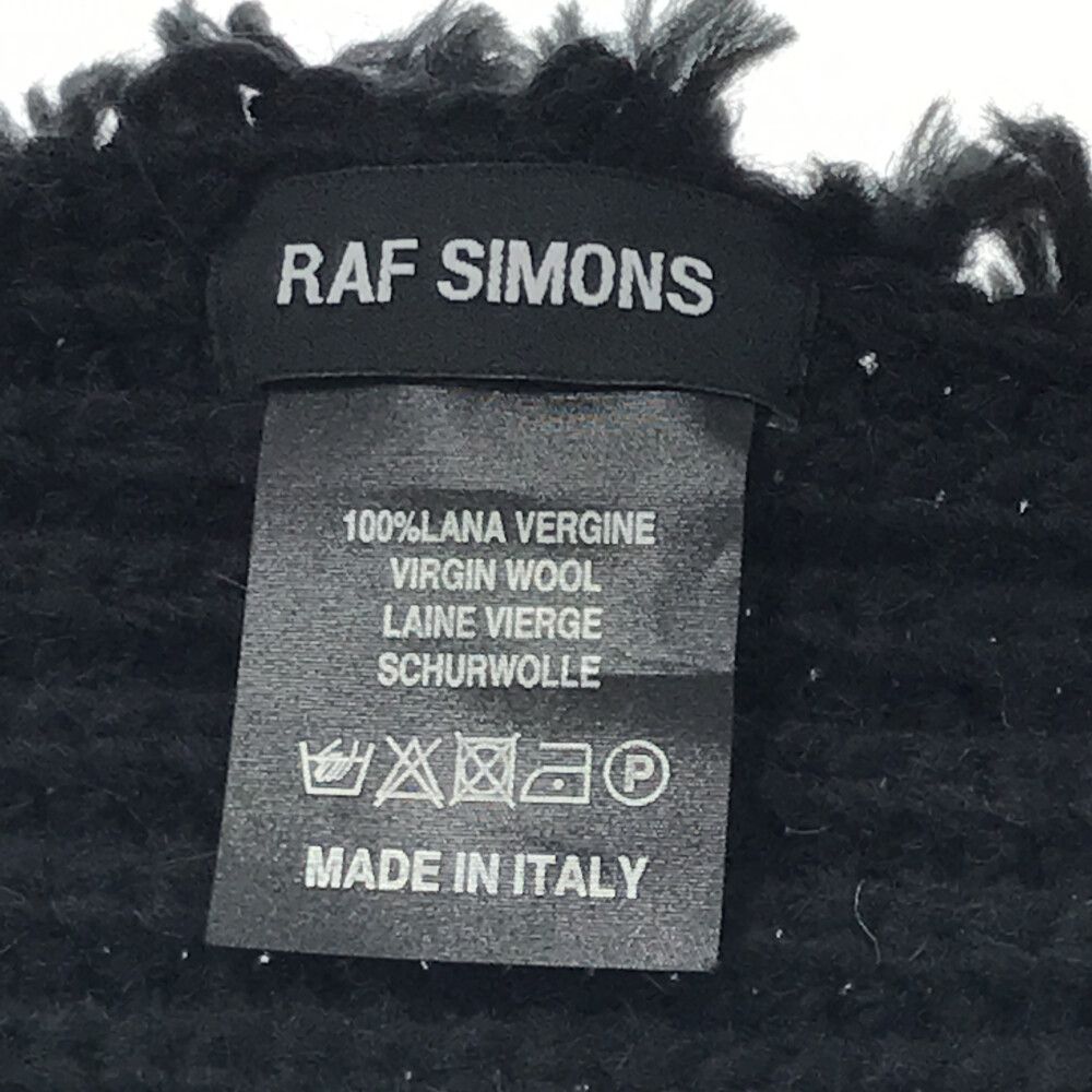 RAF SIMONS (ラフシモンズ) 16AW Rワッペン ニットマフラー ブラック