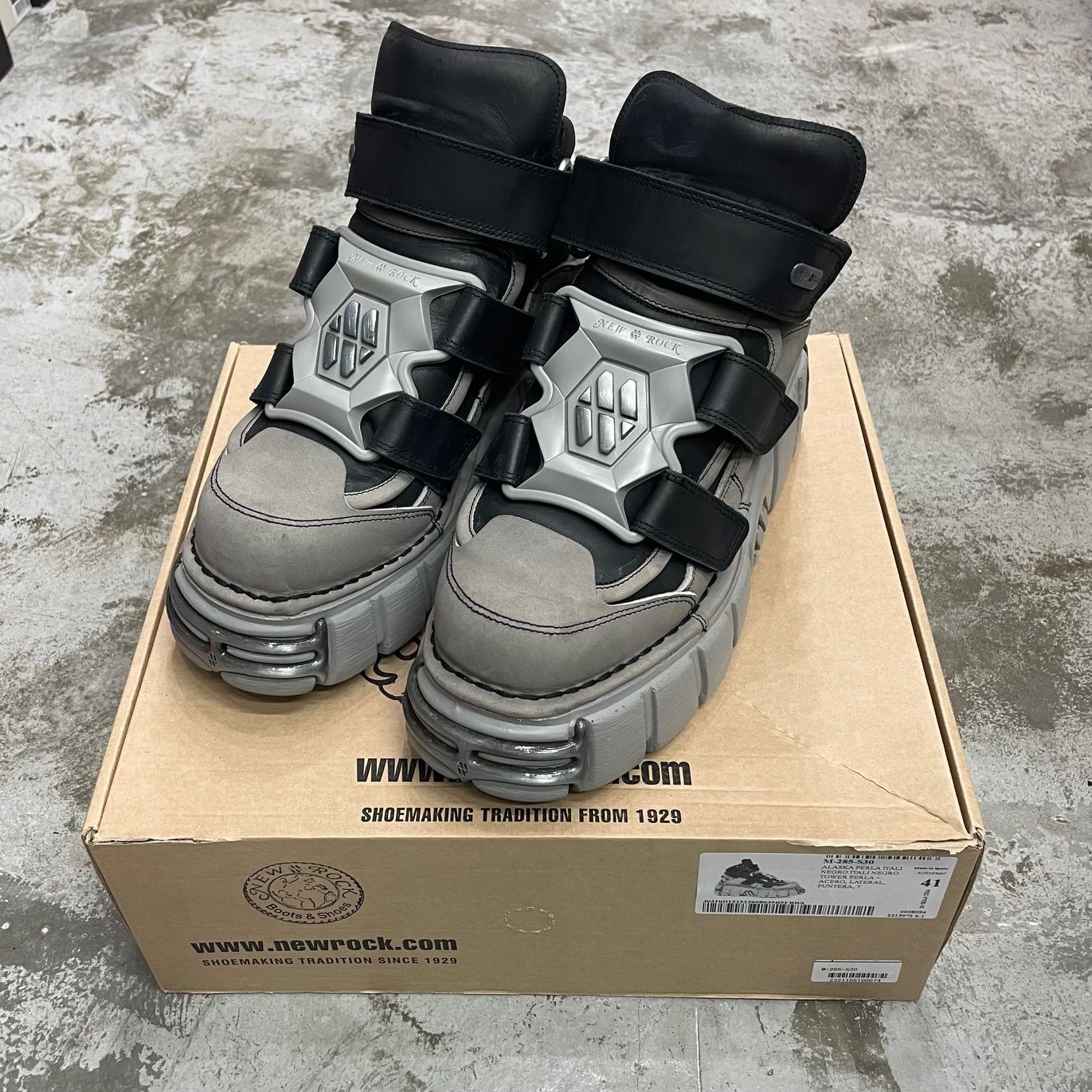 定価59400円 NEW ROCK 厚底 レザー シューズ M-285-S30 ニューロック 