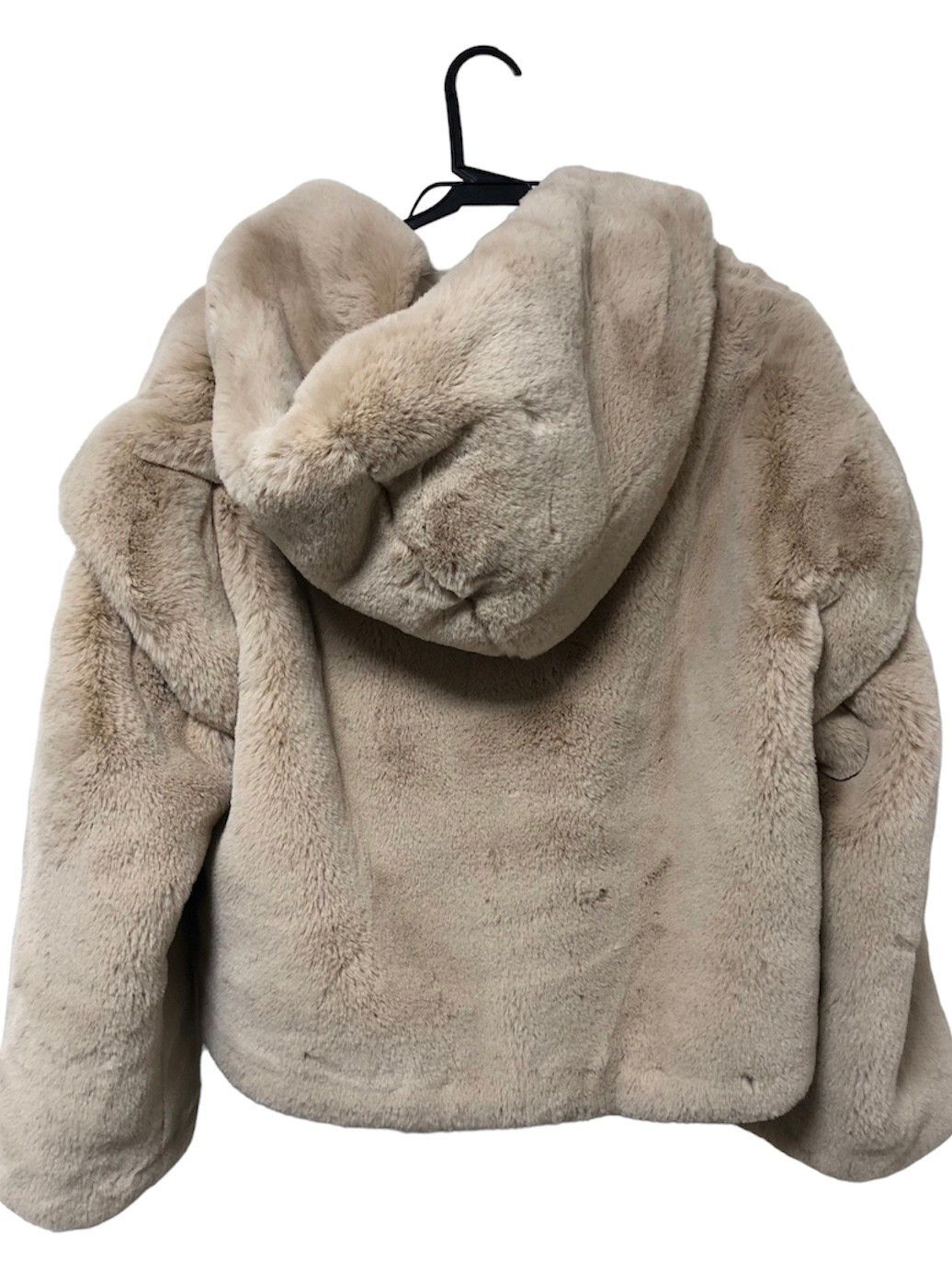 送料無料（沖縄は1000円) Alexiastam Eco Fur Hooded Jacket Beige