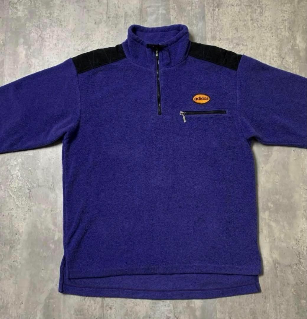 希少カラー☆90s アディダス 刺繍 スリーライン ラガーシャツ XO