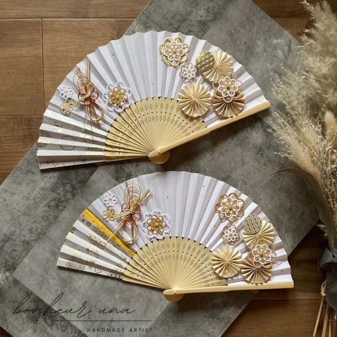 扇子プロップス＆ガーランド 　結婚式　前撮り　フォトウェディング　白無垢 No.231フォトウェディング 前撮り小物 扇子プロップス ガーランド 結婚式