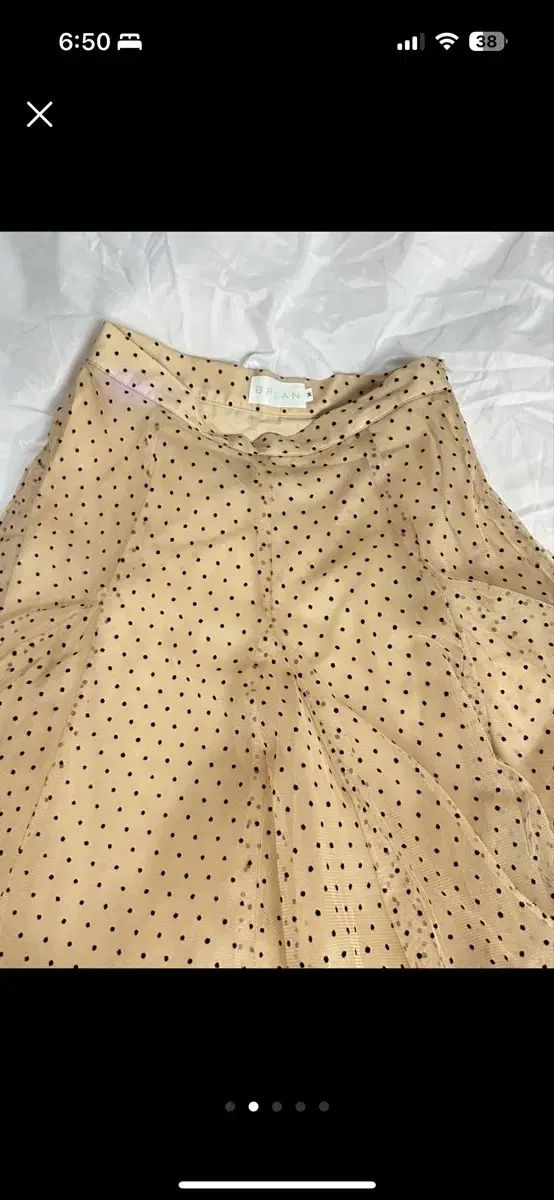 ハイクオリティ COLOR Rab ドット チュール スカート