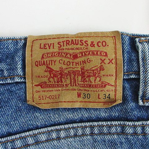 USA製　Levi's　リーバイス　デニムパンツ　517-0217　525刻印 Levi's Levis(リーバイス) USA製 ボタン裏525刻印 517-0217