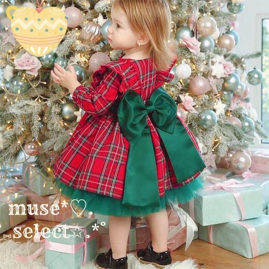 クリスマスドレス パパパンダ 海外子供服 90cm 80cm ☆アウトレット 送料無料 親子ペアサンタドレス ママ用 大人用