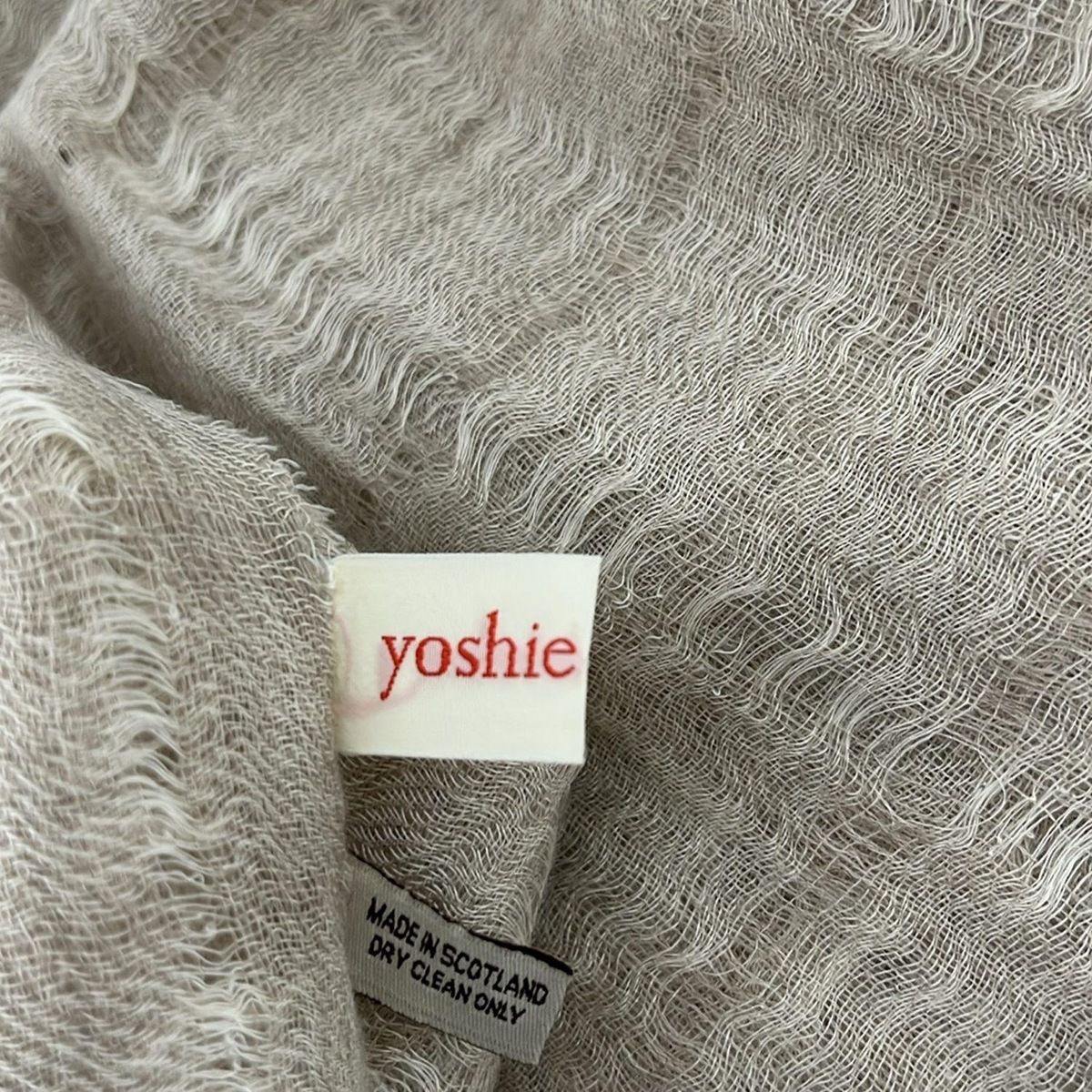 YOSHIE INABA(ヨシエイナバ) ストール(ショール)美品 - ベージュ
