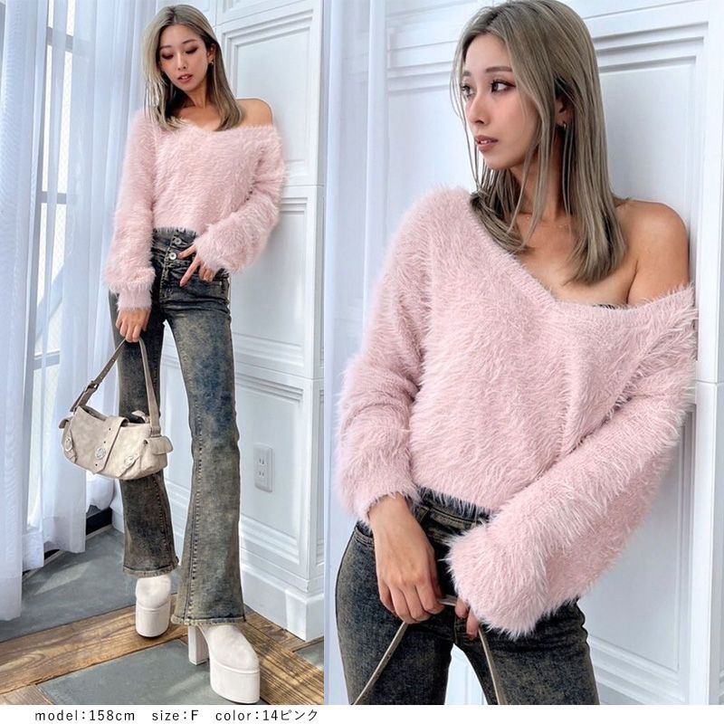 SALE】シャギーショートLOOSEニットトップス GYDA ジェイダ