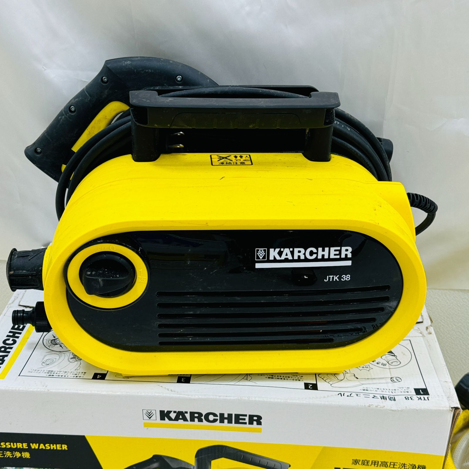 A【中古】KARCHER ケルヒャー JTK38 家庭用高圧洗浄機 箱 付属品付き - メルカリ