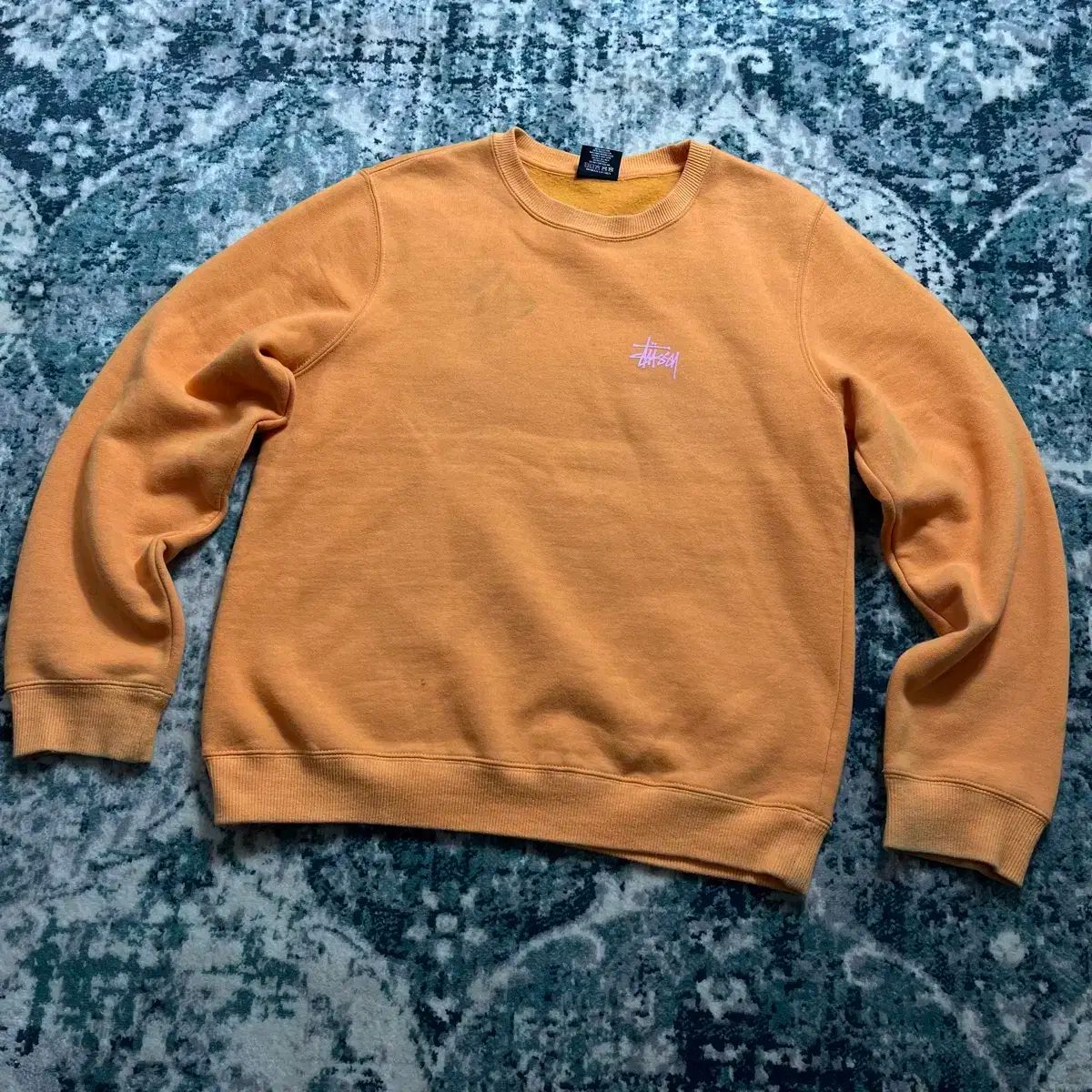 Stussy オレンジ スウェット Mサイズ stussy ステューシー ショーンフォト バックプリント オレンジ