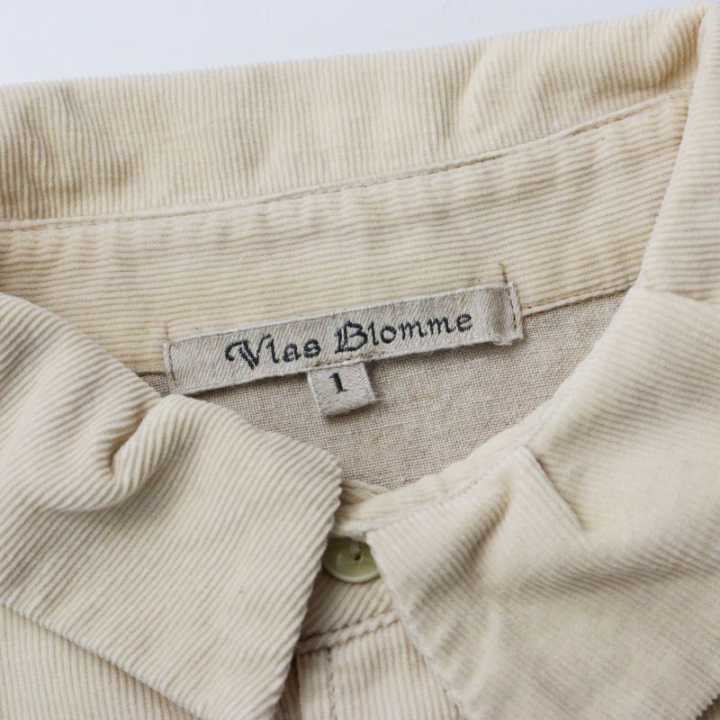 美品 ヴラスブラム Vlas Blomme コーデュロイ切替コルトレイクリネン 