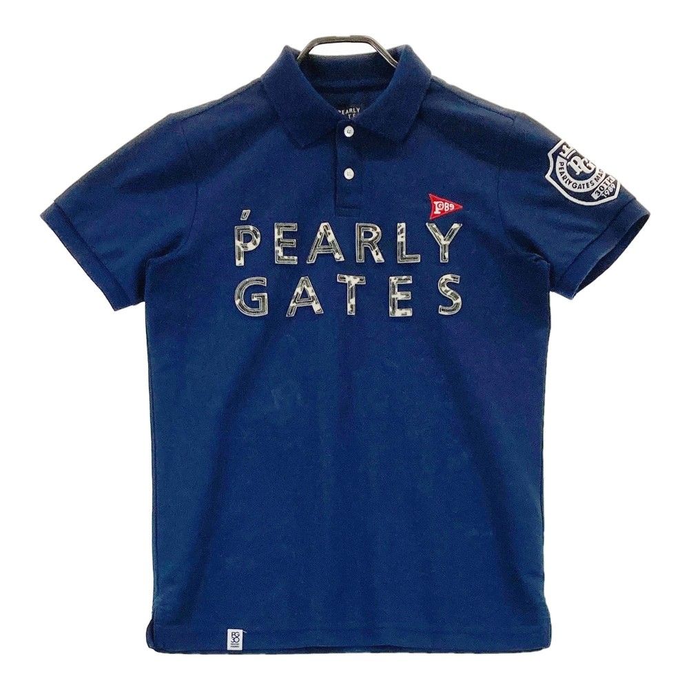 PEARLY GATESネイビーPPGポロシャツサイズ4 PEARLY GATES パーリーゲイツ 半袖ポロシャツ ネイビー系 4