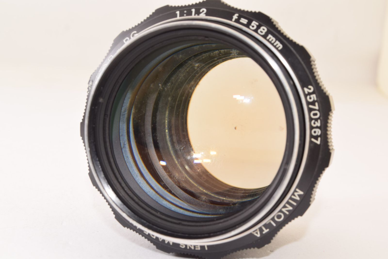 ジャンク　MINOLTA MC ROKKOR-PG 58mm f1.2 ☆ジャンク品☆ MINOLTA ミノルタ MC ROKKOR-PG 58mm F1.2 J2505105