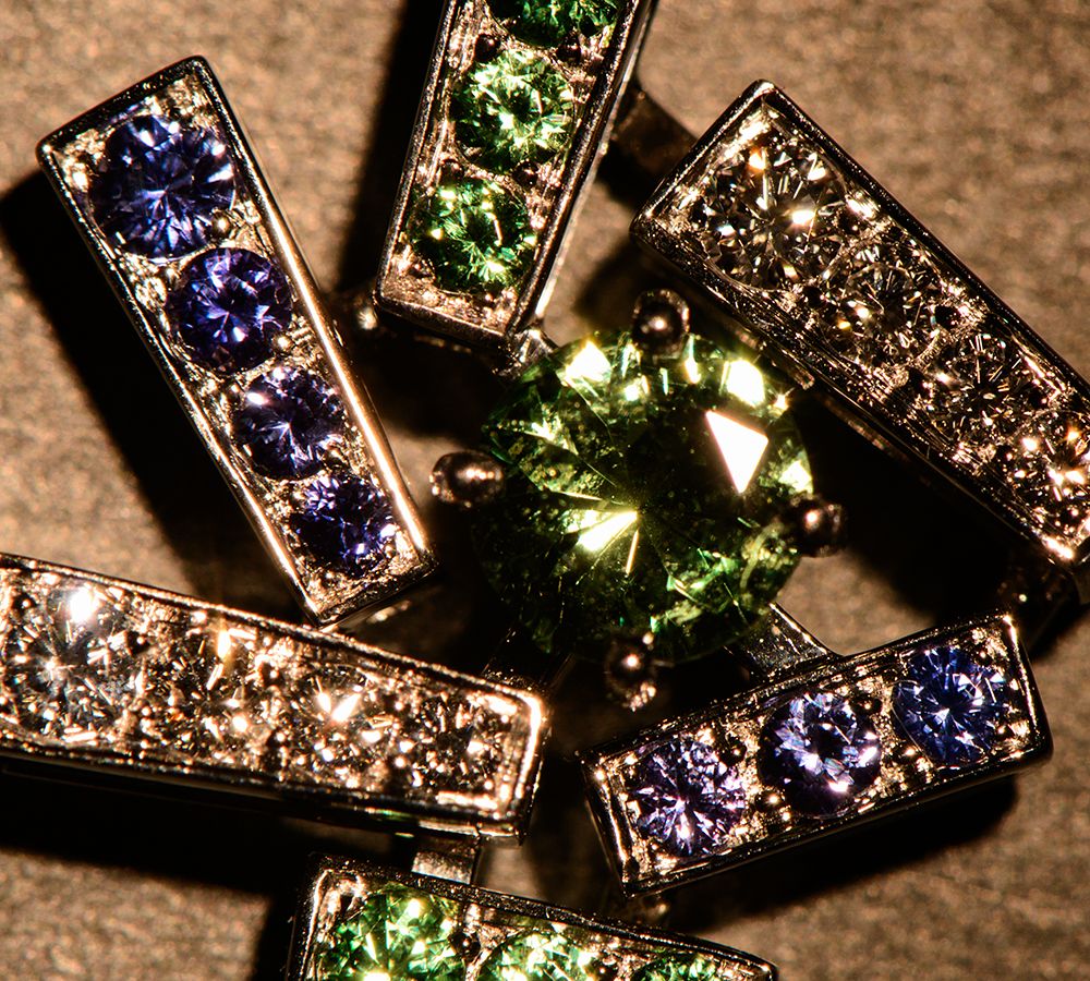 ショーメ ル・グラン・フリソン グリーンガーネット ペンダント  