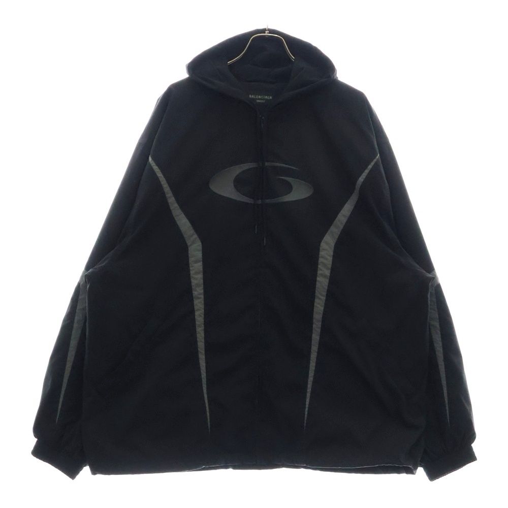 BALENCIAGA バレンシアガ Loop Sports Icon ループ アイコンナイロンフーデッド トラックジャケット ブラック 814393 TR031