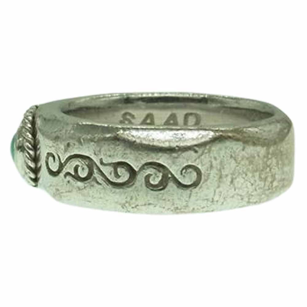 SAAD サード リング ターコイズ 刻印 リング シルバー系 7号【中古