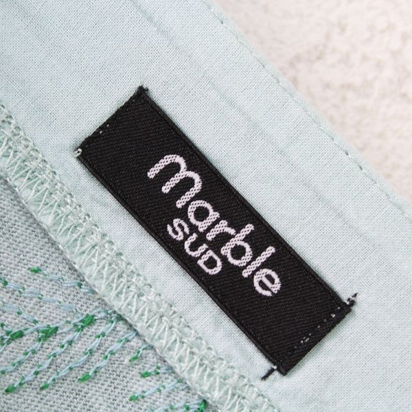 marble SUD マーブルシュッド EMB ミモザ 刺繍 ブラウス/サックスブルー【2400013004329】 marble SUD マーブルシュッド EMB ミモザ 刺繍 ブラウス/サックス