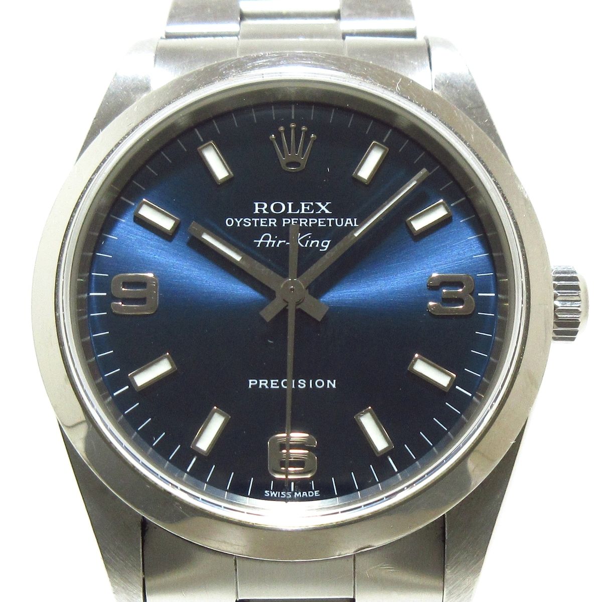 ROLEX(ロレックス) 腕時計 エアキング 14000M メンズ SS/13コマ(フルコマ) ネイビー