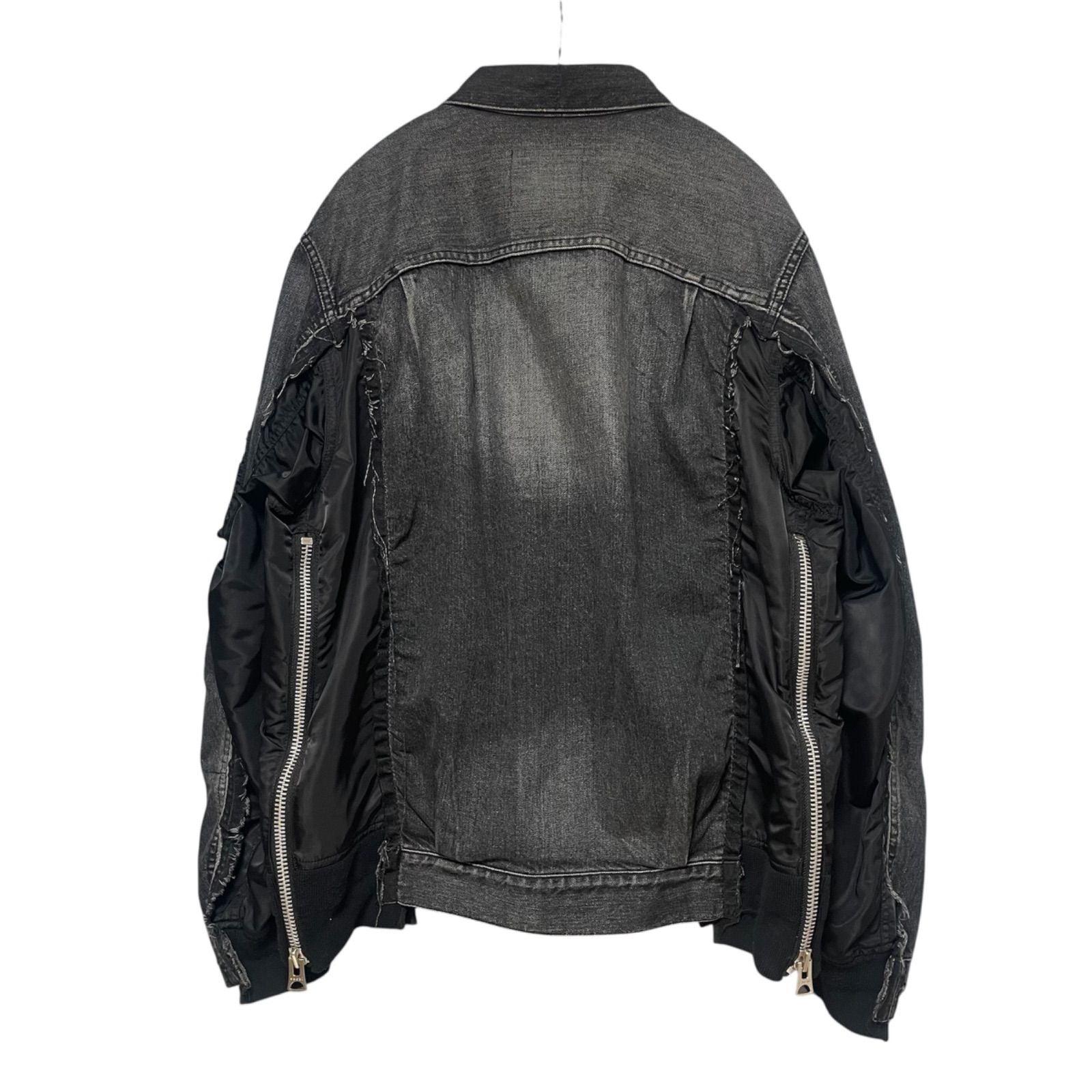 定価:107800円 Sacai Denim x MA-1 Jacket SCM-022 ブラック 2 - メルカリ