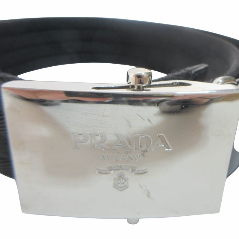 プラダ PRADA ローラーコースター ベルト ナイロンキャンバス ロゴ