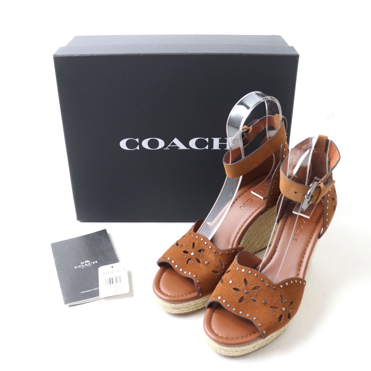 未使用品☆COACH コーチ FG3464 KELSI SDE WEDGE アンクルストラップ ...