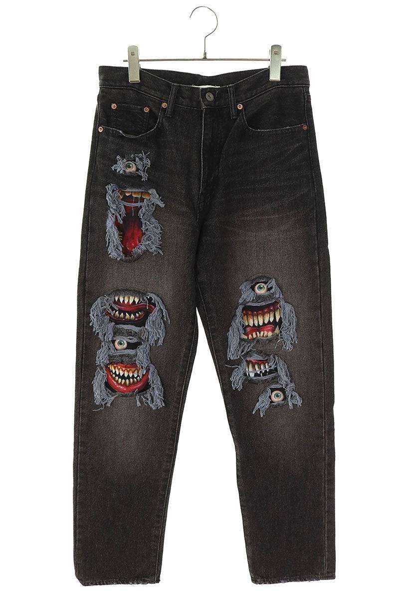 ダブレット  21AW   RECYCLE DENIM MONSTER REPAIR PANT/21AW11PT160 モンスターリペア加工リサイクルデニムパンツ メンズ S 【10/1～10/8 タイムセール開催】